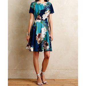 Beautiful floral blues and teal dress